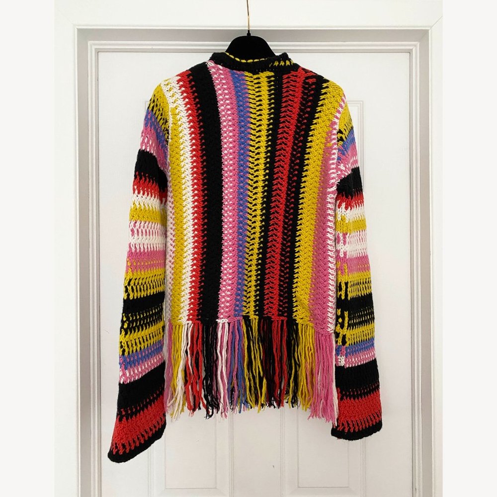 Chloe Pink Crochet Multicoloured Sweater, size Medium (fits size small) - Picture 7 of 12
